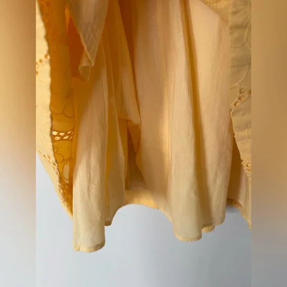 Rachel Parcell Buttercup Puff Sleeve Eyelet Fit & Flare Dress 100% Cotton - Picture 8 of 14